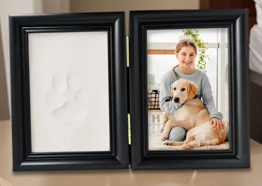 Pet Paw Print Photo Frame with Clay Kit