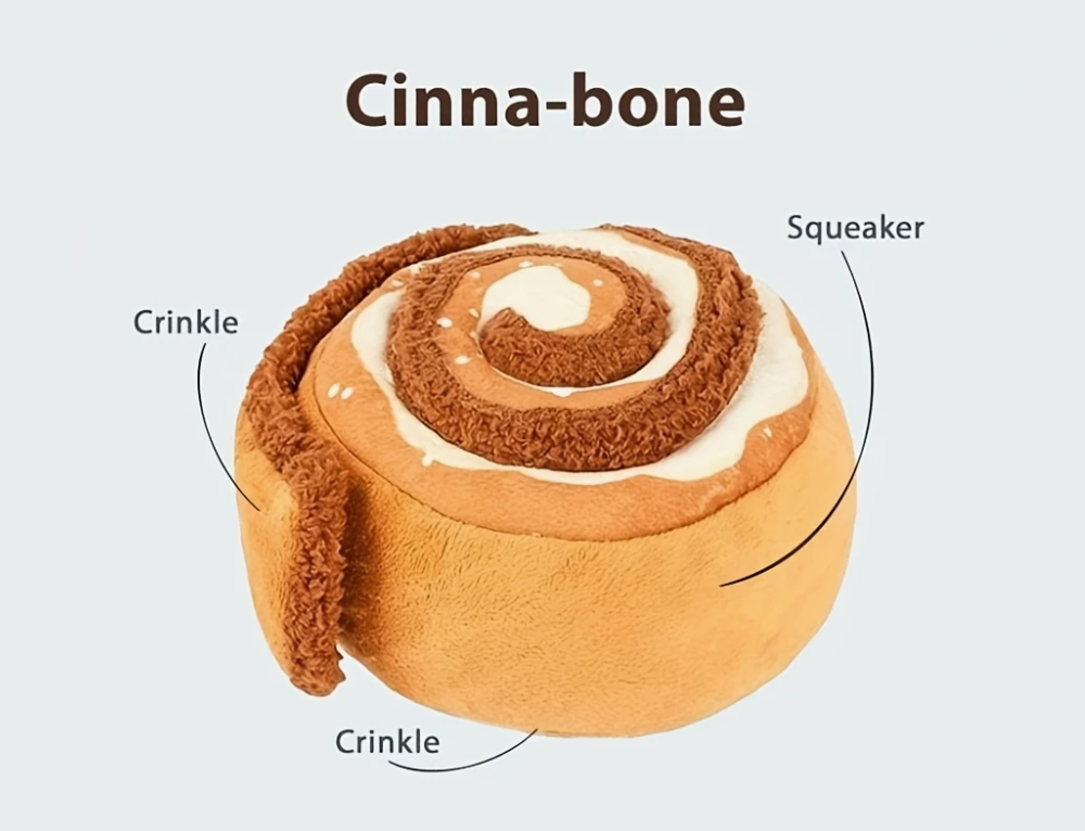 Soft Pet Toy - Cinnamon roll