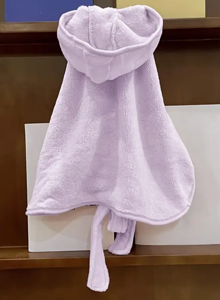 Quick-Dry Pet Bathrobe Towel - Monochrome