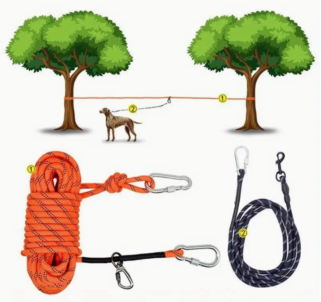 Portable Sliding Traction Rope for Dogs